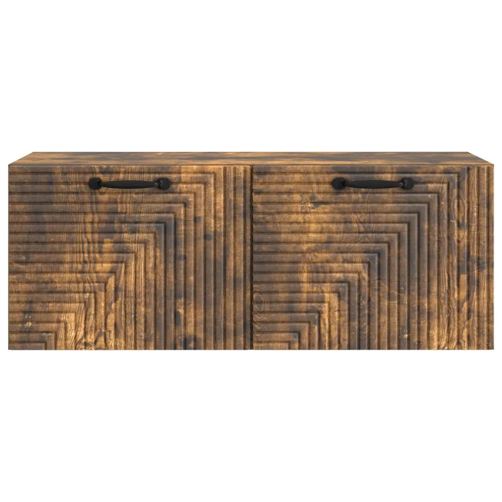 Mobile Porta TV da Muro-Credenza per TV sospesa Rovere Fumo 78,5 x 31 x 30 cm 711081