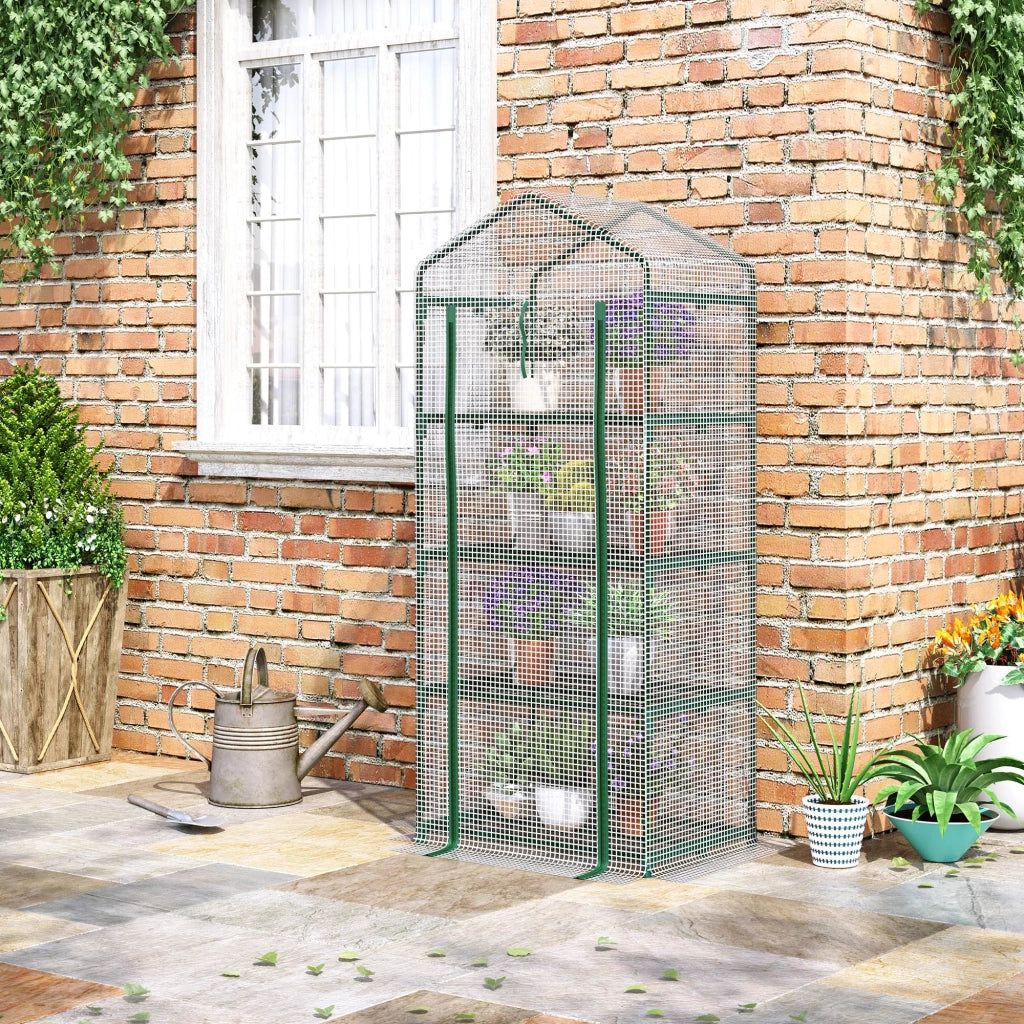 Serra da Giardino ¨C zephmum ¨C Bianco 70x50x160 cm 4 Ripiani