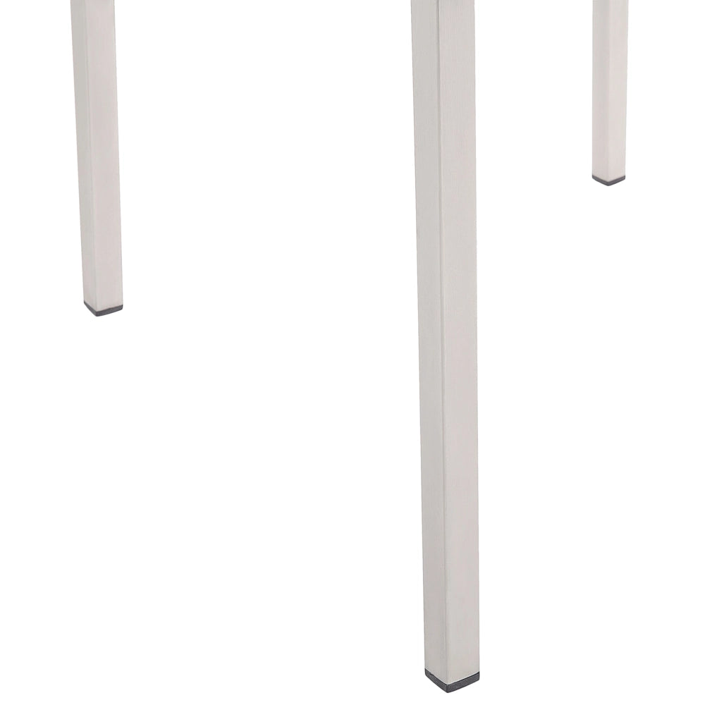 Set da Giardino Tavolo Piano Basalto Fiammato 6 Sedie Beige 180 x 90 cm Giardino Terrazzo Balcone