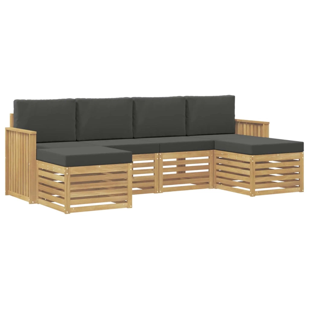 Set di divani da esterno 6 pcs Bianco e Antracite 3392272