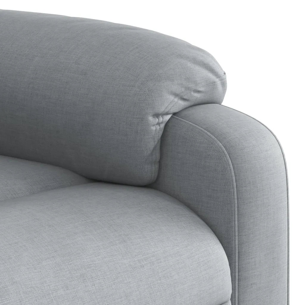 Poltrona | Sedia Relax Reclinabile in Tessuto Grigio Chiaro