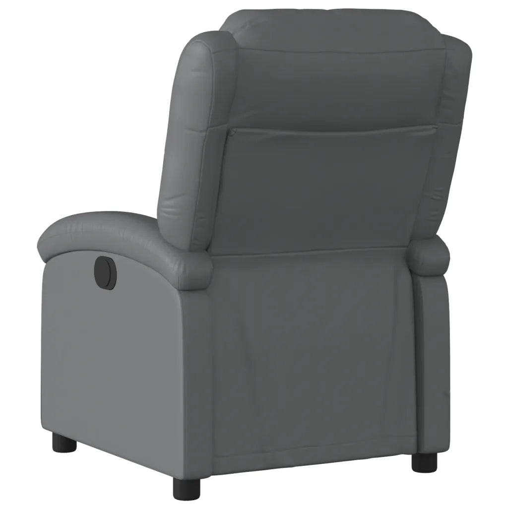 Divano Sedia-Poltrona Massaggiante Elettrica Reclinabile Grigio Similpelle 892445
