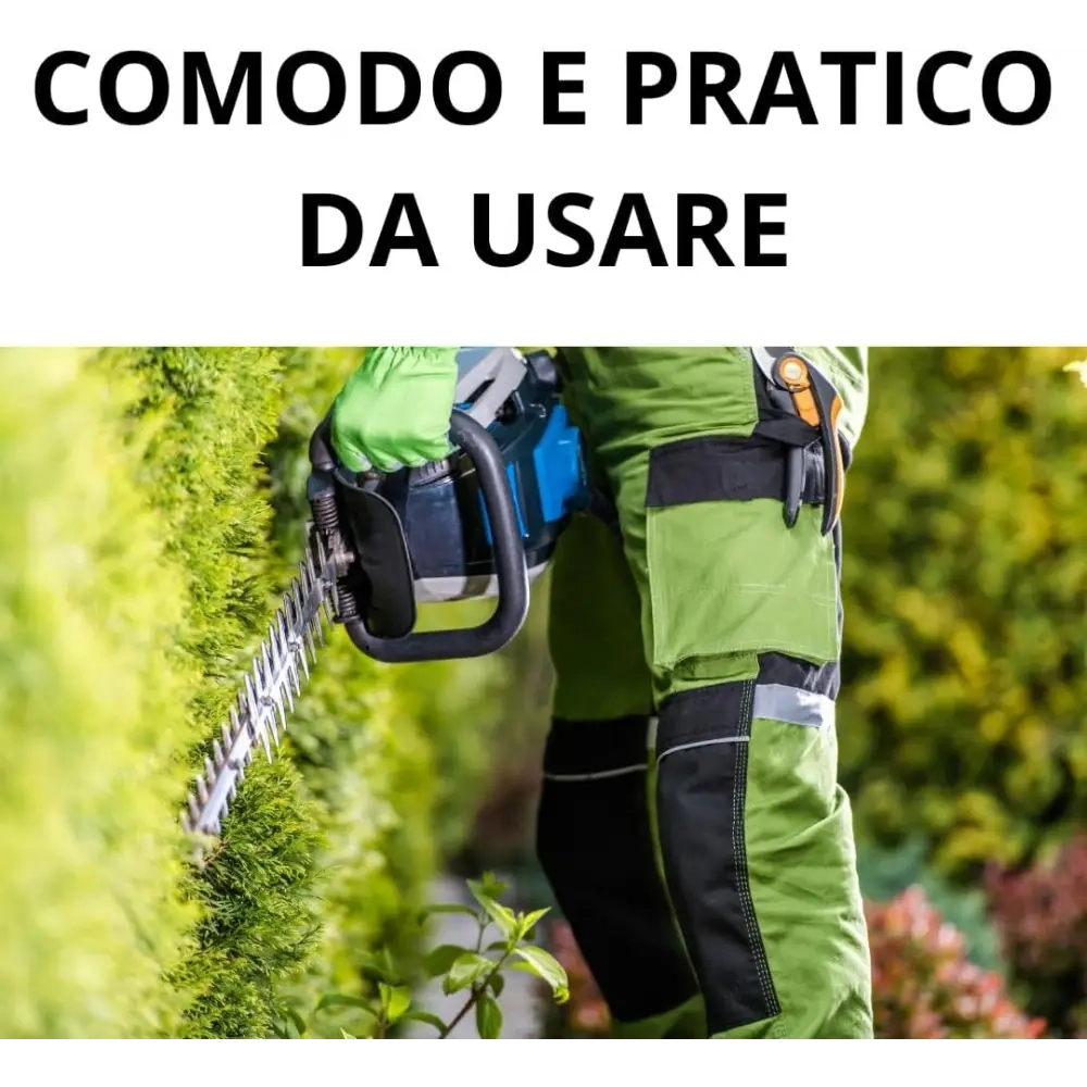 Tagliasiepi a Batteria Per Giardino, Tosasiepi Elettrico Senza Fili Con Lama In Acciaio 52Cm