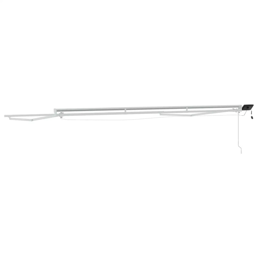Cornice per Tenda Manuale con LED Bianco 5 × 3,5 m Alluminio 42024805
