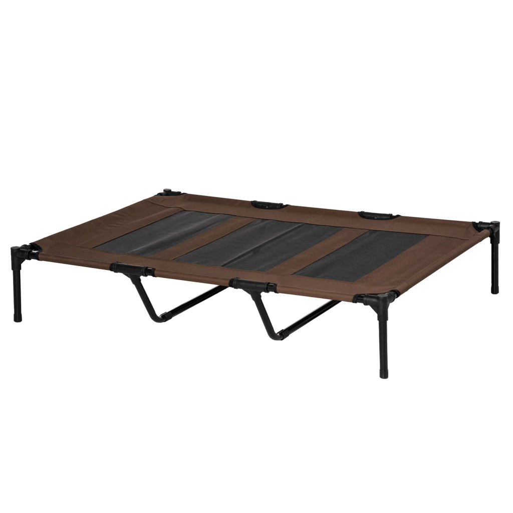 Letto per Cane Fodera Pieghevole ¨C Minimal ¨C Marrone Caff¨¨ e Nero 122x92x23 cm