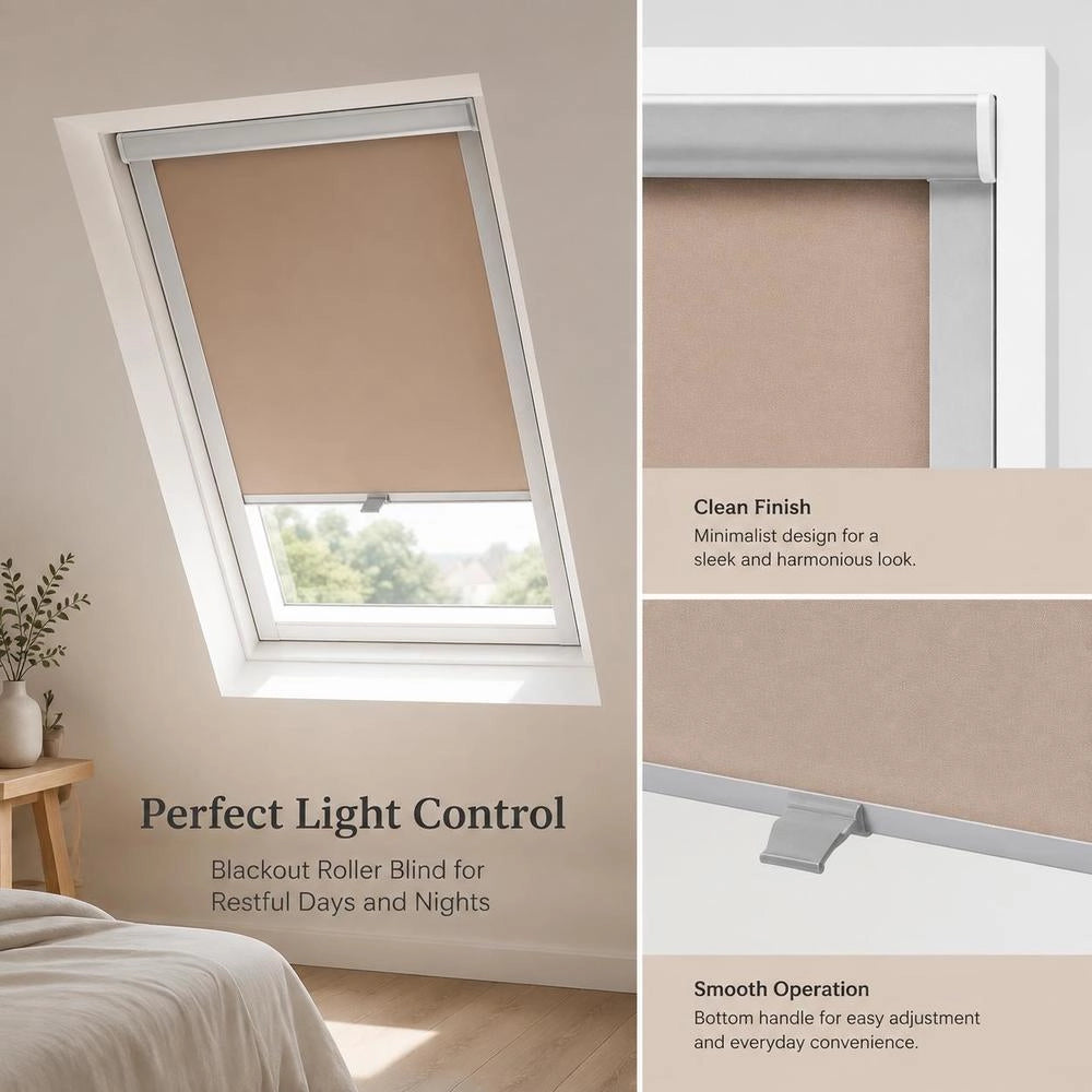 Blackout Roller Blind Beige M06/306