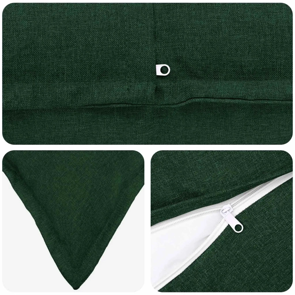 Cuscino con cuscino HOUTEN 2 pz Verde Scuro Lino 931819