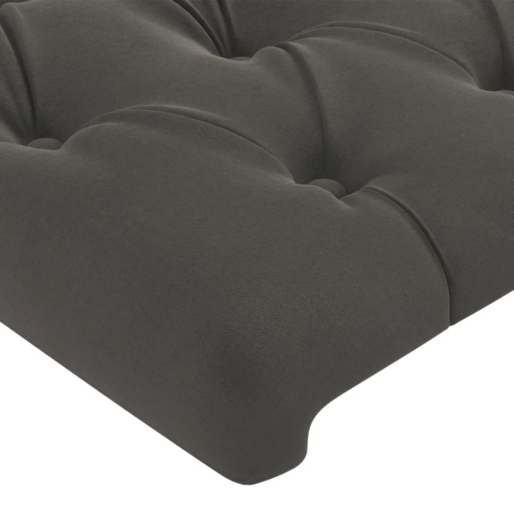 Testiera ad Orecchio Grigio Scuro 83x23x78/88 cm in Velluto 3117511