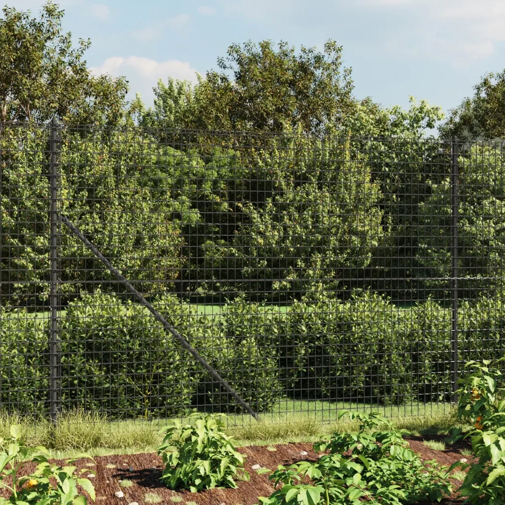 Recinzione da Giardino | Recinzione Metallica Antracite 1,6x25 m in Acciaio Zincato