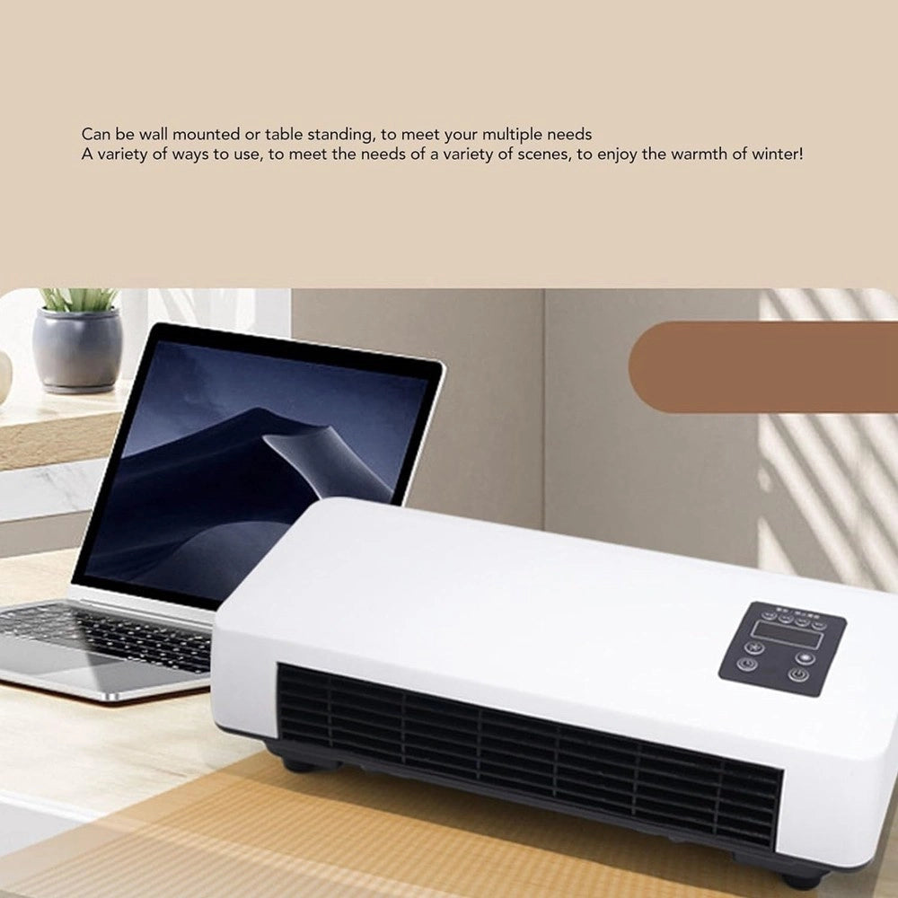 Trade Shop - Riscaldatore Parete Elettrico Scaldabagno 1500w Termostato Regolabile Telecomando -