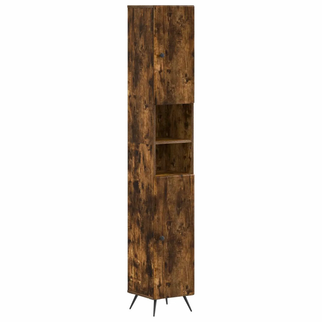 Set di Mobili da Bagno da 4 Pezzi BREDA Rovere Fumo 3417968
