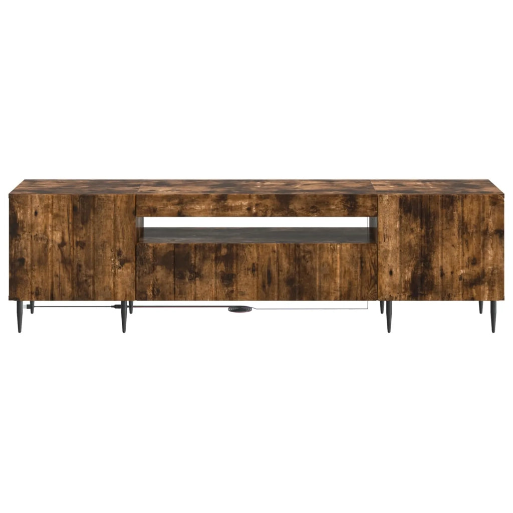 Mobile TV LED ZWOLLE 153 x 35 x 43 cm Rovere Fumo 896470