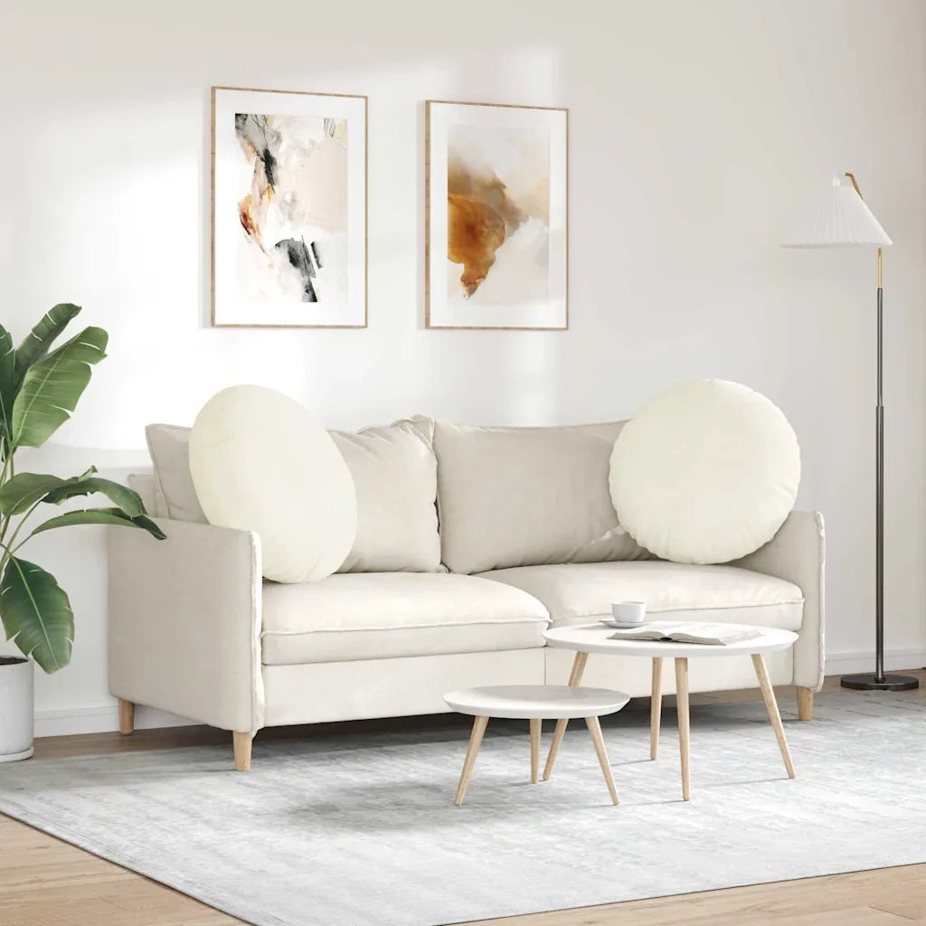 Cuscini per Seduta 2 pz | Cuscini per sedie Crema ?60 x 21 cm Velluto