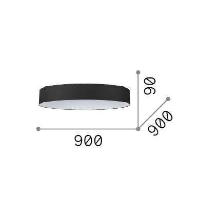 Paralume Cilindro Collezione SET D90 H9 Tortora Tessuto Ideal Lux