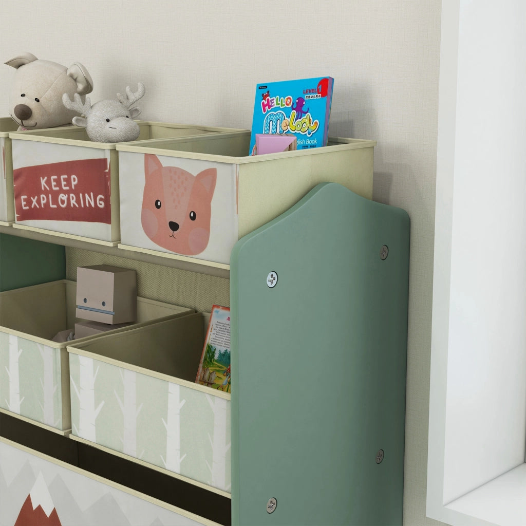 Organizzatore Giocattoli per Bambini ¨C zephmum ¨C Verde 63x30x66 cm