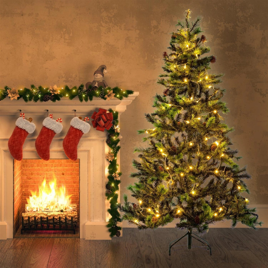 ALBERO DI NATALE ROCCARASO 210 CM VERDE ARTIFICIALE