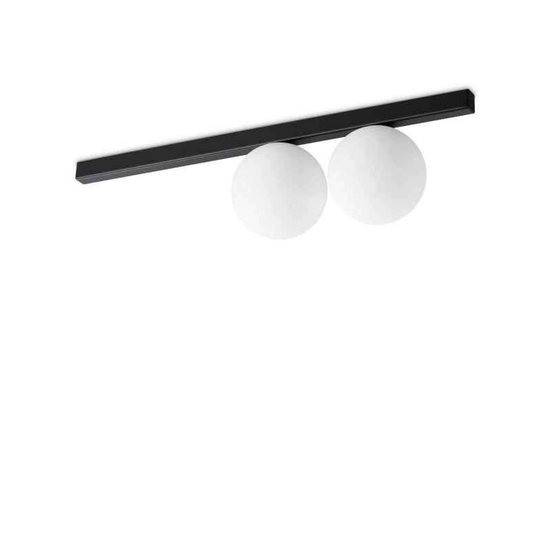 Lampada Da Soffitto Binomio Pl2 Nero Ideal-Lux