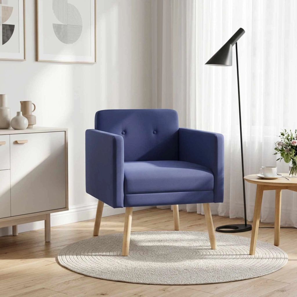 Poltrona decorativa Blu Polizia Velluto 42044807