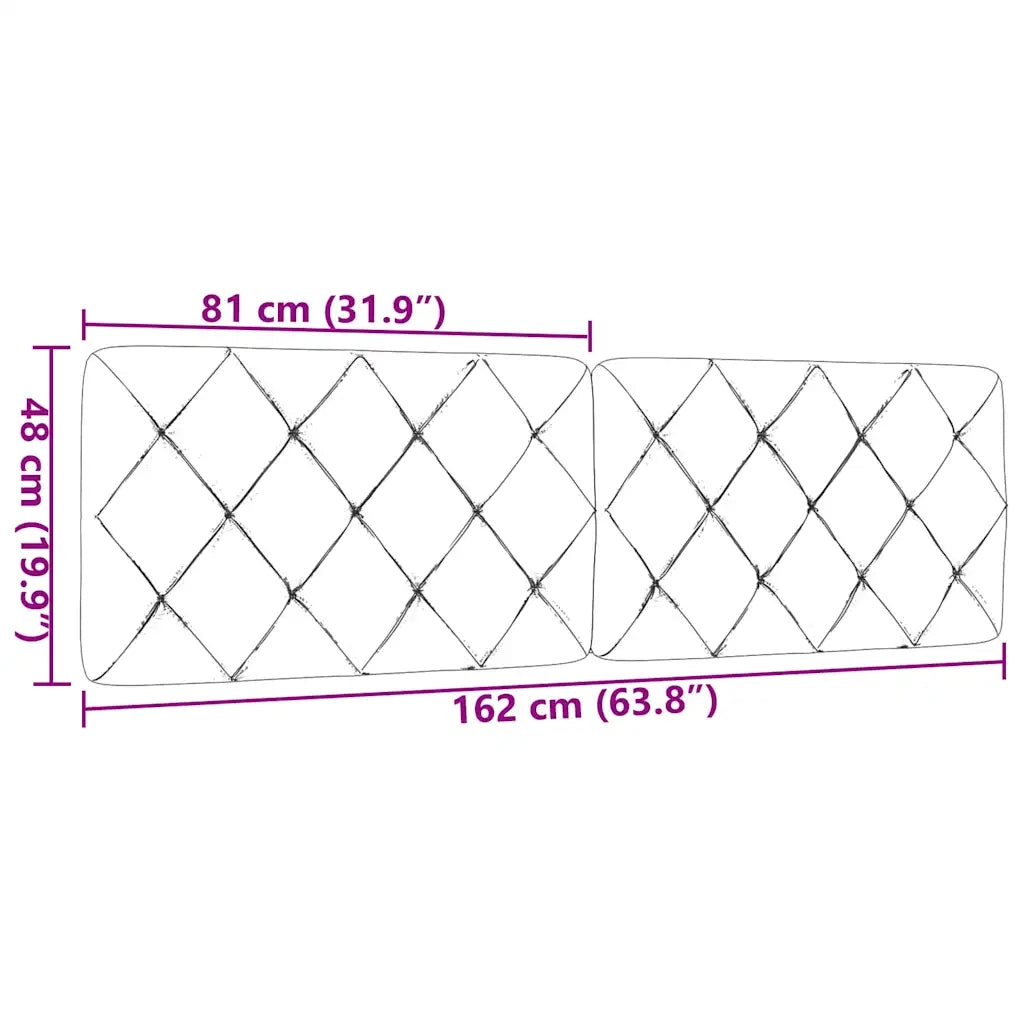 Coussin de tête de lit noir 160 cm tissu