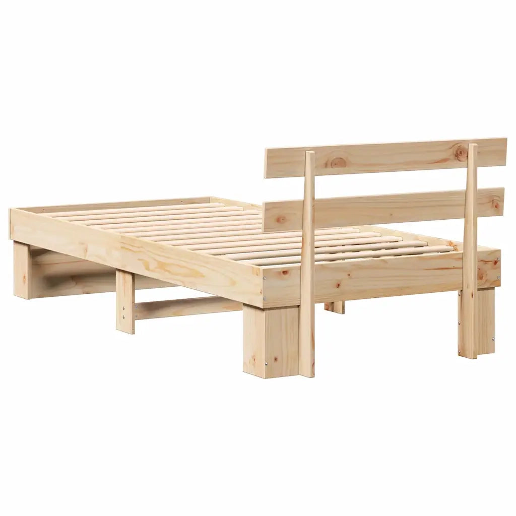 Letto singolo | Letto per adulti | Struttura del letto Marrone 100 x 200 cm Pino massello