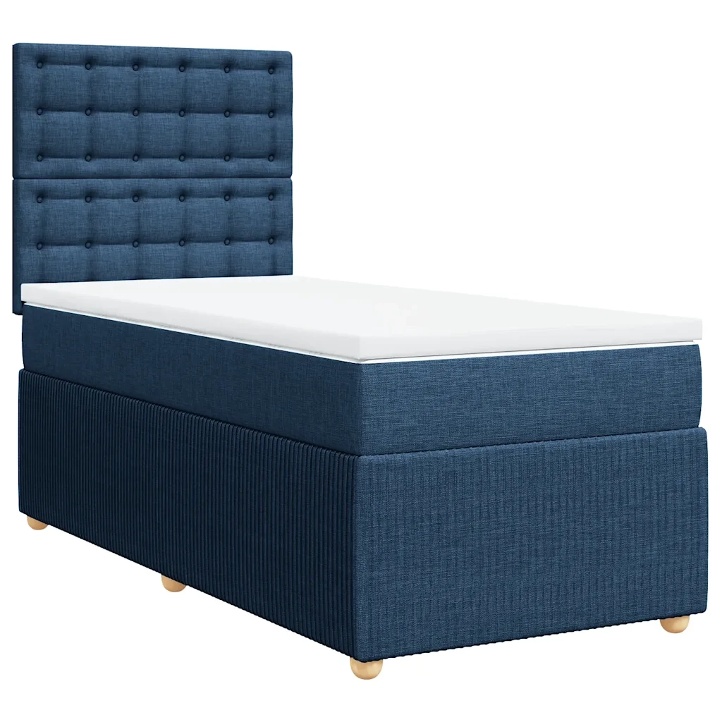 Giroletto a Molle con Materasso Blu 90x190 cm in Tessuto 3294231