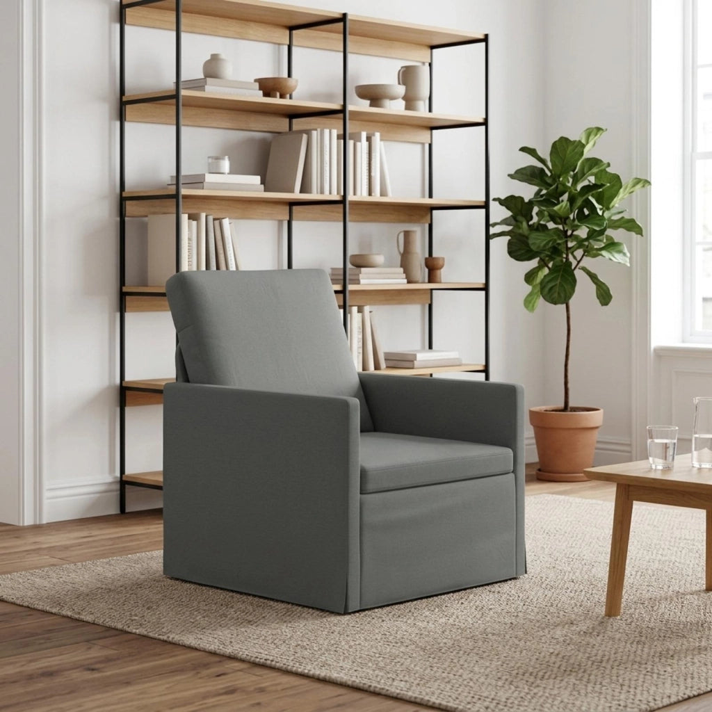 Poltrona Grigio Scuro 70 x 81 x 82 cm Tessuto 42041008