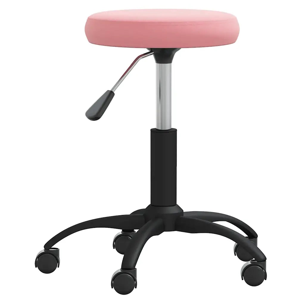Sedia Girevole da Ufficio Rosa in Velluto 333179