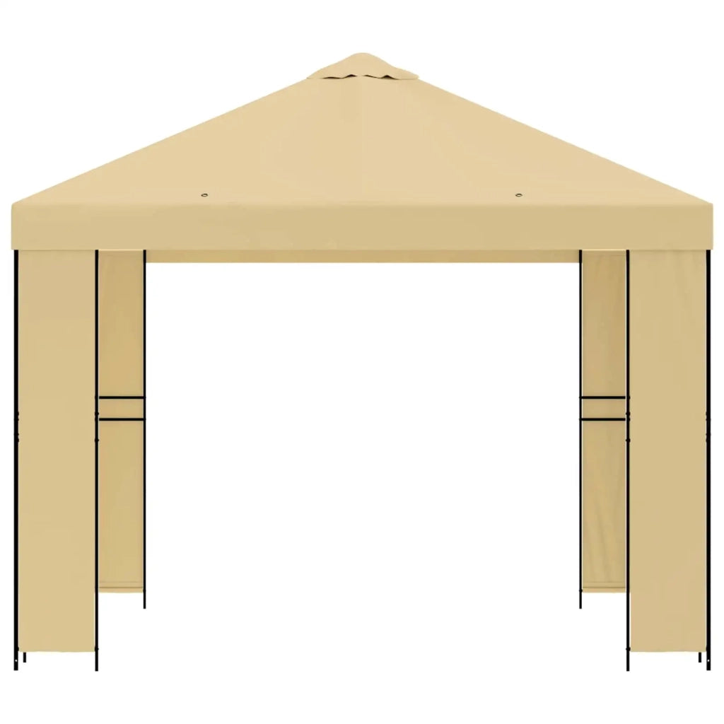 Gazebo 3 x 3 m Crema Poliestere e Acciaio 190 900350