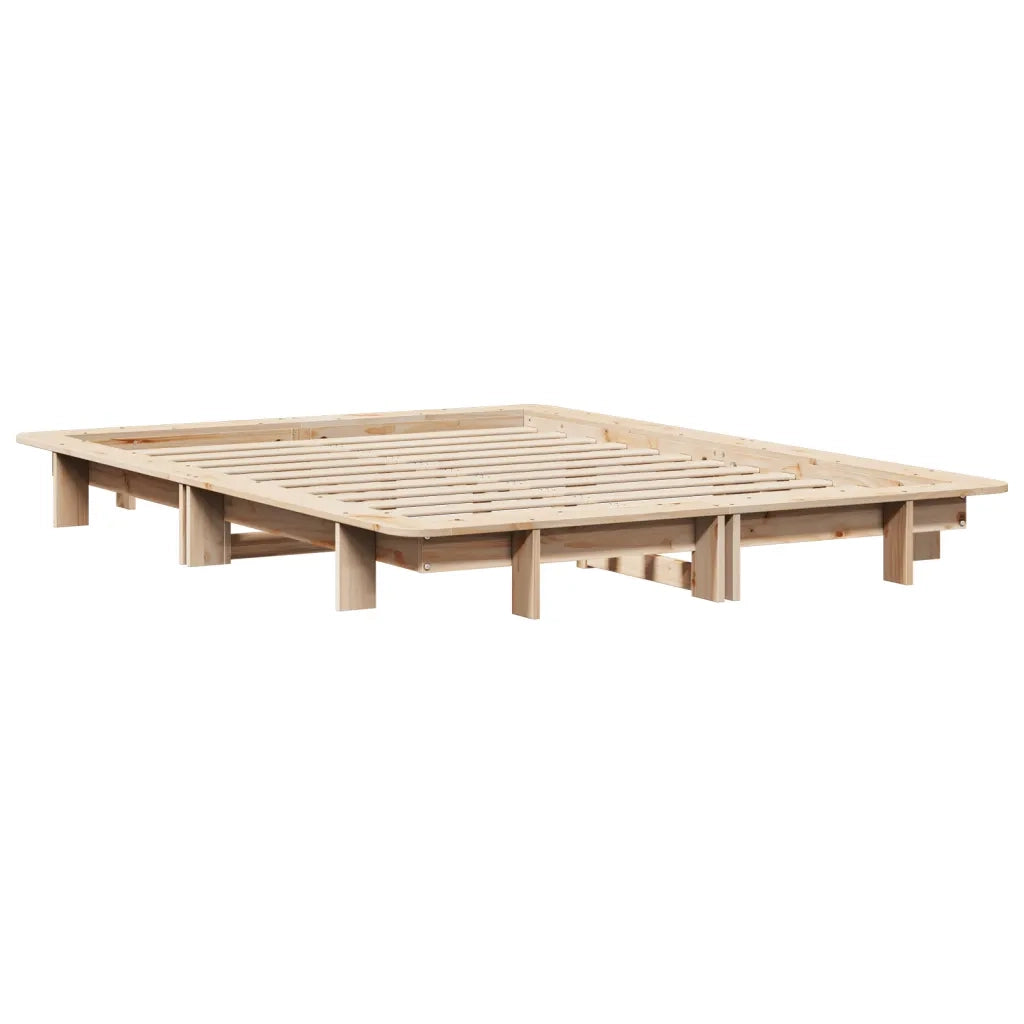 Letto senza Materasso-Struttura Letto 120x200 cm in Legno Massello di Pino 236476