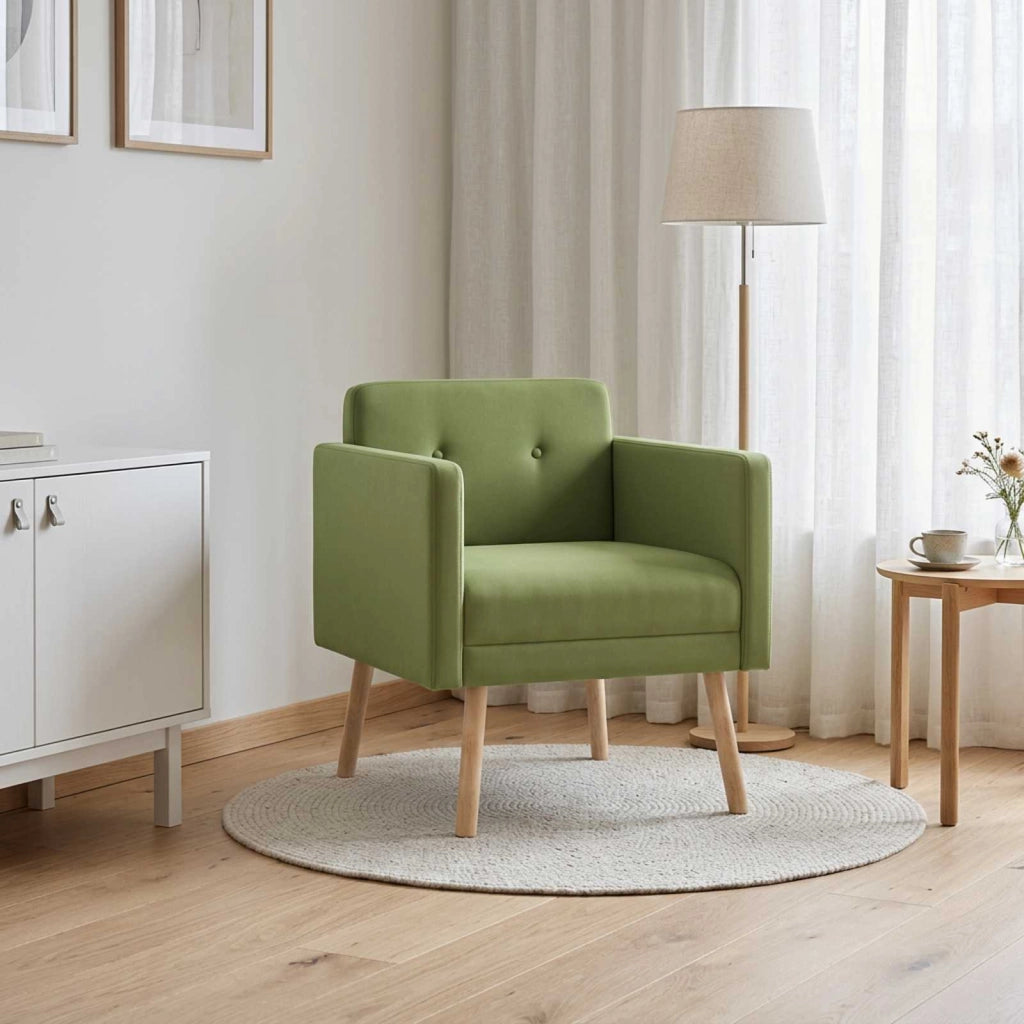 Poltrona decorativa Verde chiaro Velluto 42044798