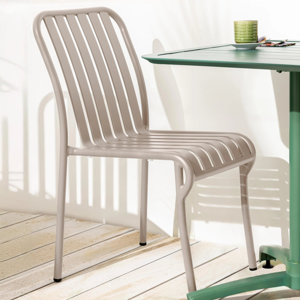Oviala - Sedia da giardino di design in alluminio tortora