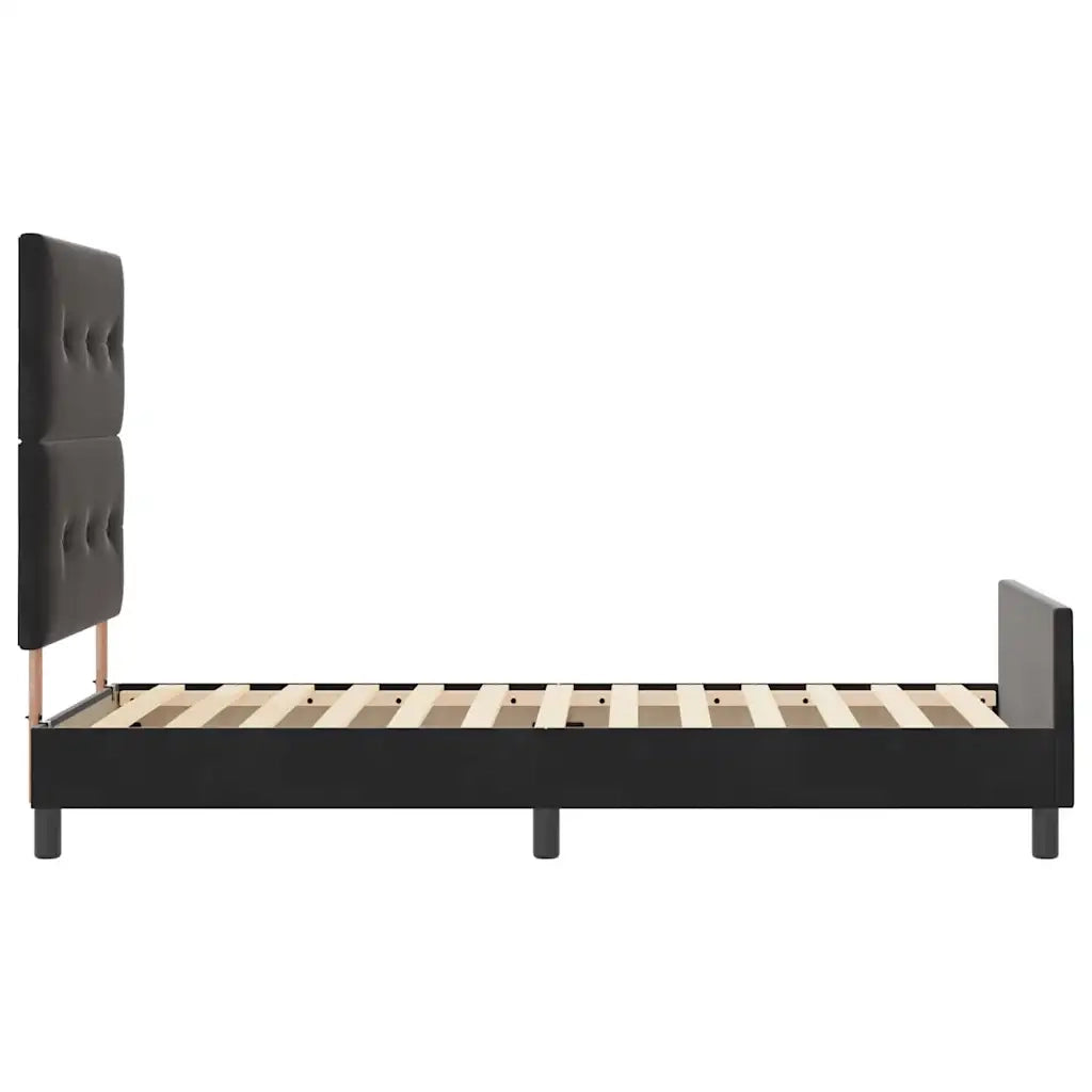 Letto a molle con testiera Nero 100 x 200 cm Velluto 3344923