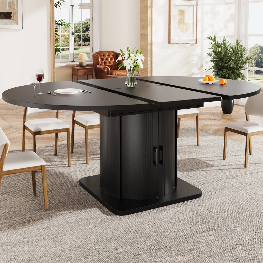 TAVOLO ALLUNGABILE 118-158 x 118 x 76 cm MDF Nero