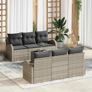 Set Divano da Giardino 7 pcs Grigio chiaro e grigio scuro