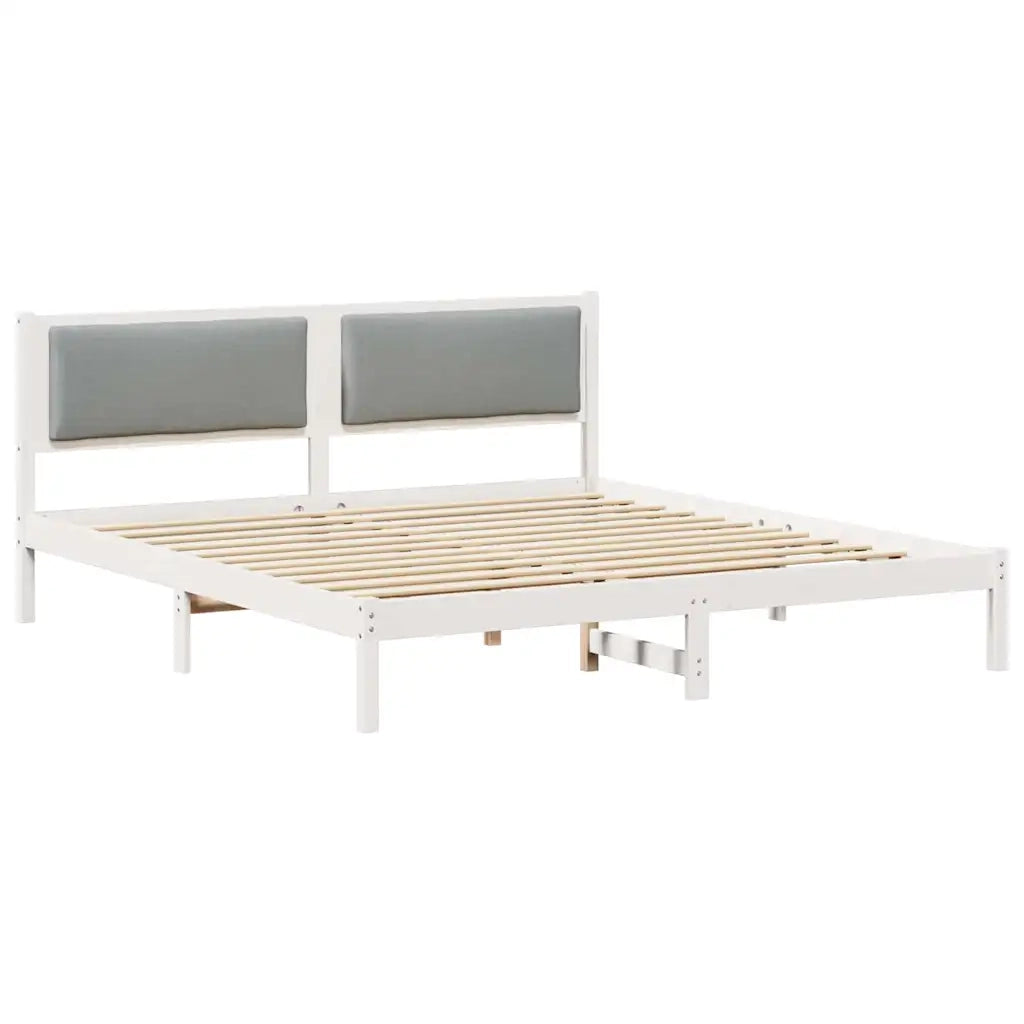 Letto matrimoniale | Letto per adulti | Struttura del letto Grigio chiaro 200 x 200 cm Pino massello