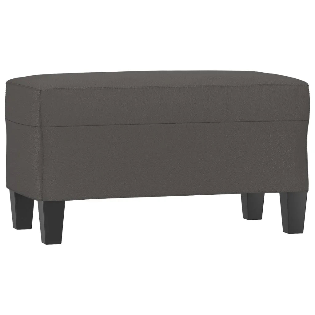 Panca Grigia 70x35x41 cm in Similpelle 349442