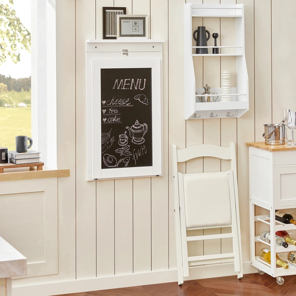 Tavolo A Muro Tavolo Pieghevole Tavolo Cucina Con Lavagna colore bianco FWT20-W