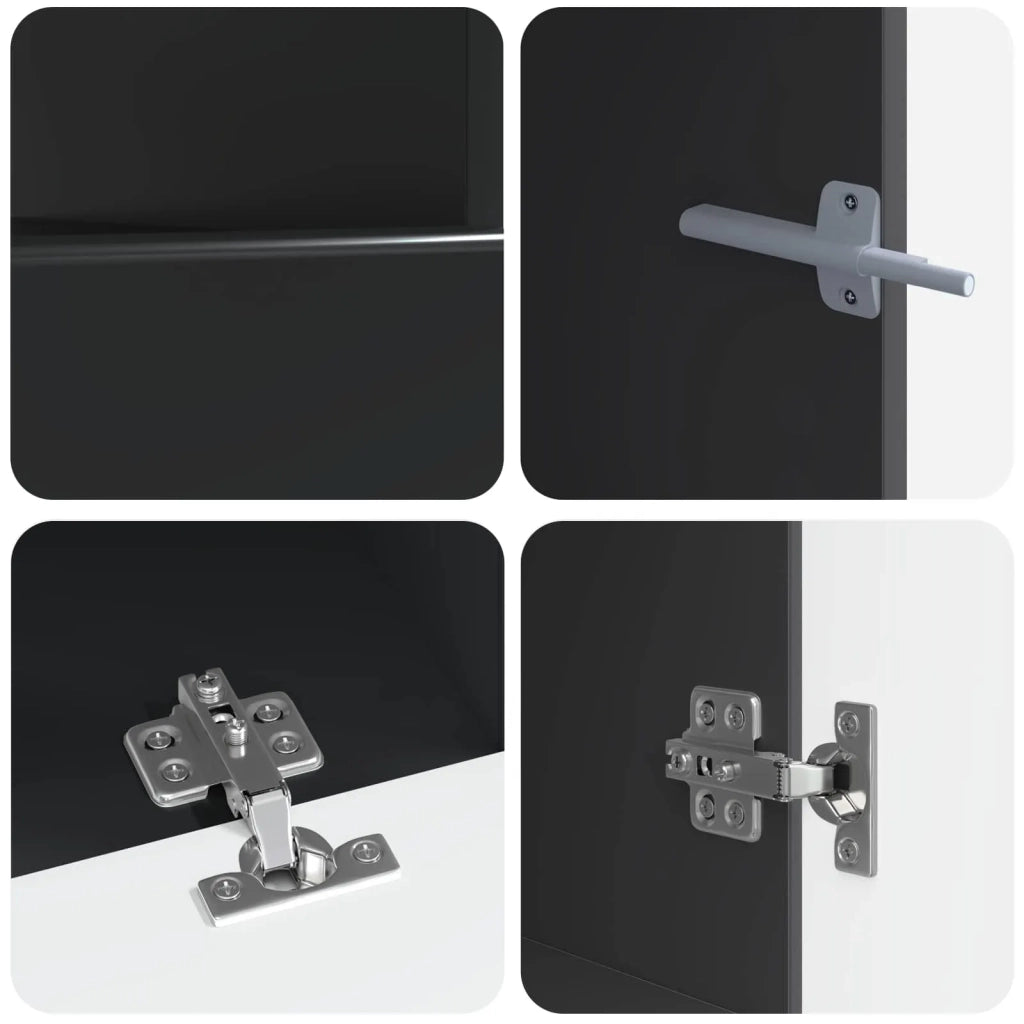 Mobile TV LED BREDA 3 pz Nero Legno ingegnerizzato 3416919