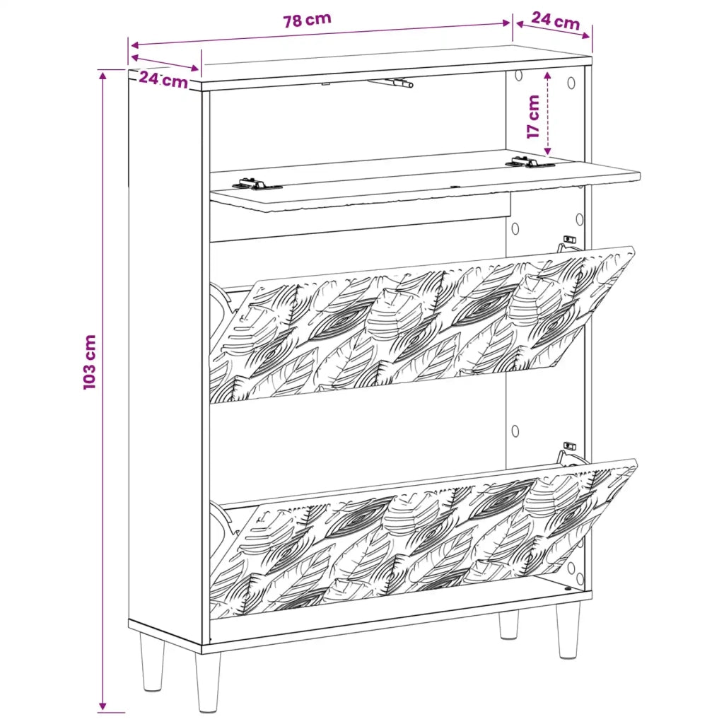 Mobile per scarpe DELFT 78 x 24 x 103 cm Legno ingegnerizzato 897103