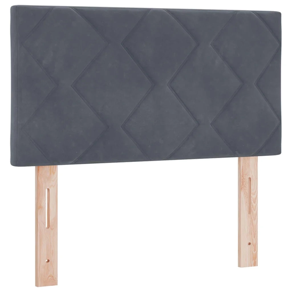 Testiera | Testata Grigio scuro 80 cm Velluto