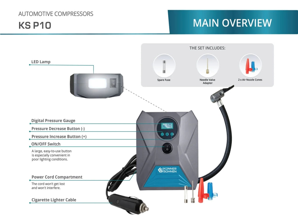 Compressore d'aria per auto KS P10