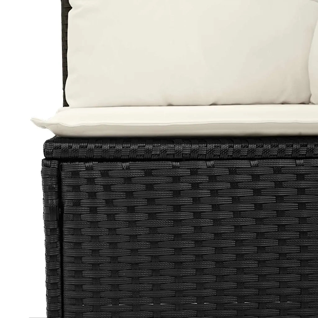 Set di divani 5 pz | Set Salotto da Giardino Nero polyrattan