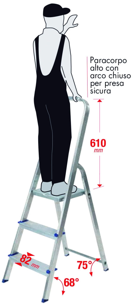 Facal SCALA IN ALLUMINIO ALFA 7 gradini