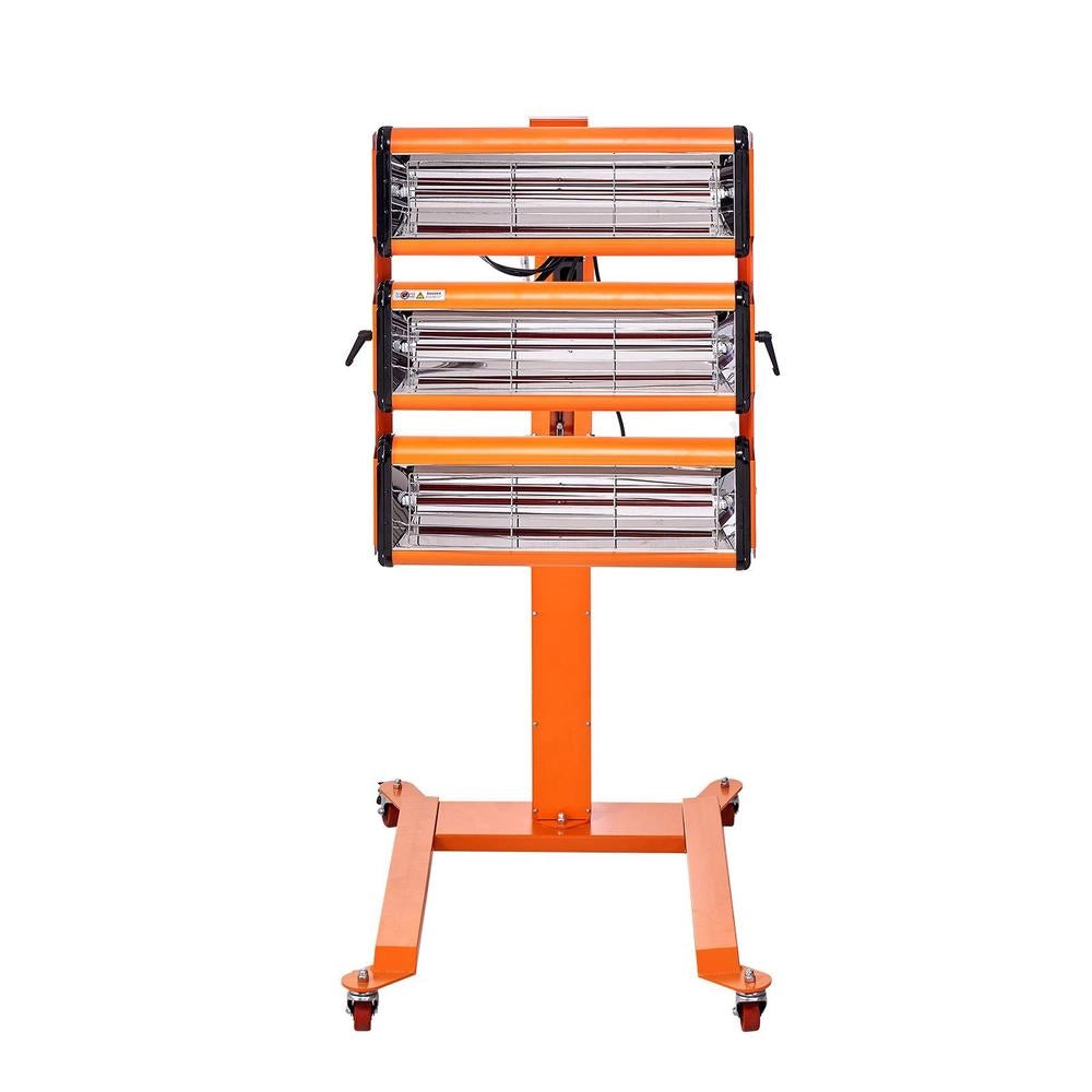 Infrared Curing Lamp, 3300 W, 1–60 Min Time Setting, Automatic Curing Lamp With Automatic Heating And Stand, 8.61 Square Foot Baking Area, Spray Booth Heaters, Paint Dryers