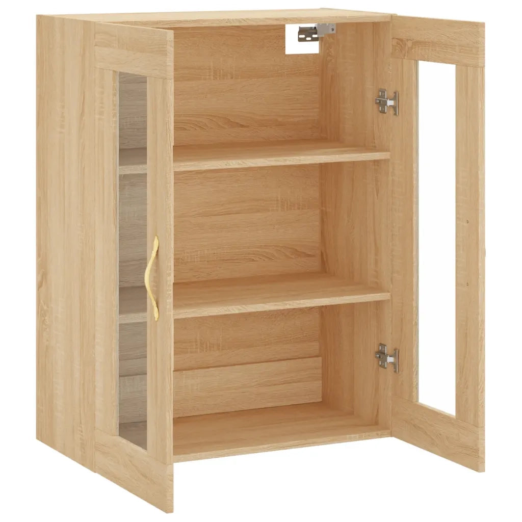 Mobiletto a muro moderno di design con pratico spazio contenitivo 69,5 x 34 x 90 cm legno di rovere Sonoma 02_0048612