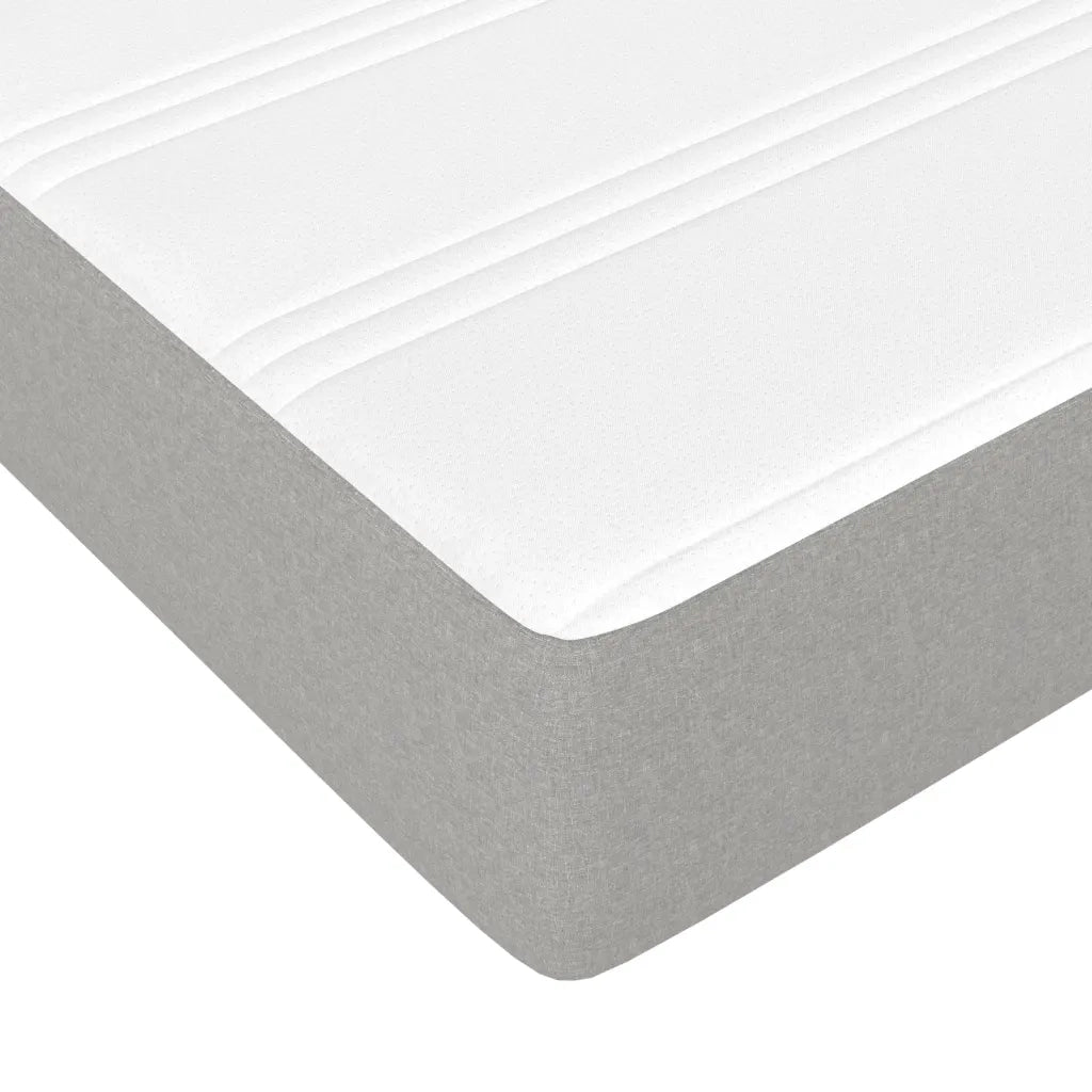 Giroletto a Molle con Materasso Grigio Chiaro 80x200 cm Tessuto 3144375