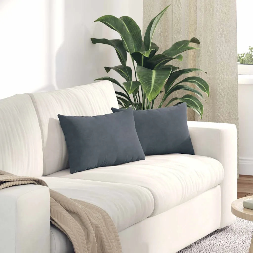 Cuscini da Divano 2 pcs Grigio scuro 50 x 30 cm 42013628