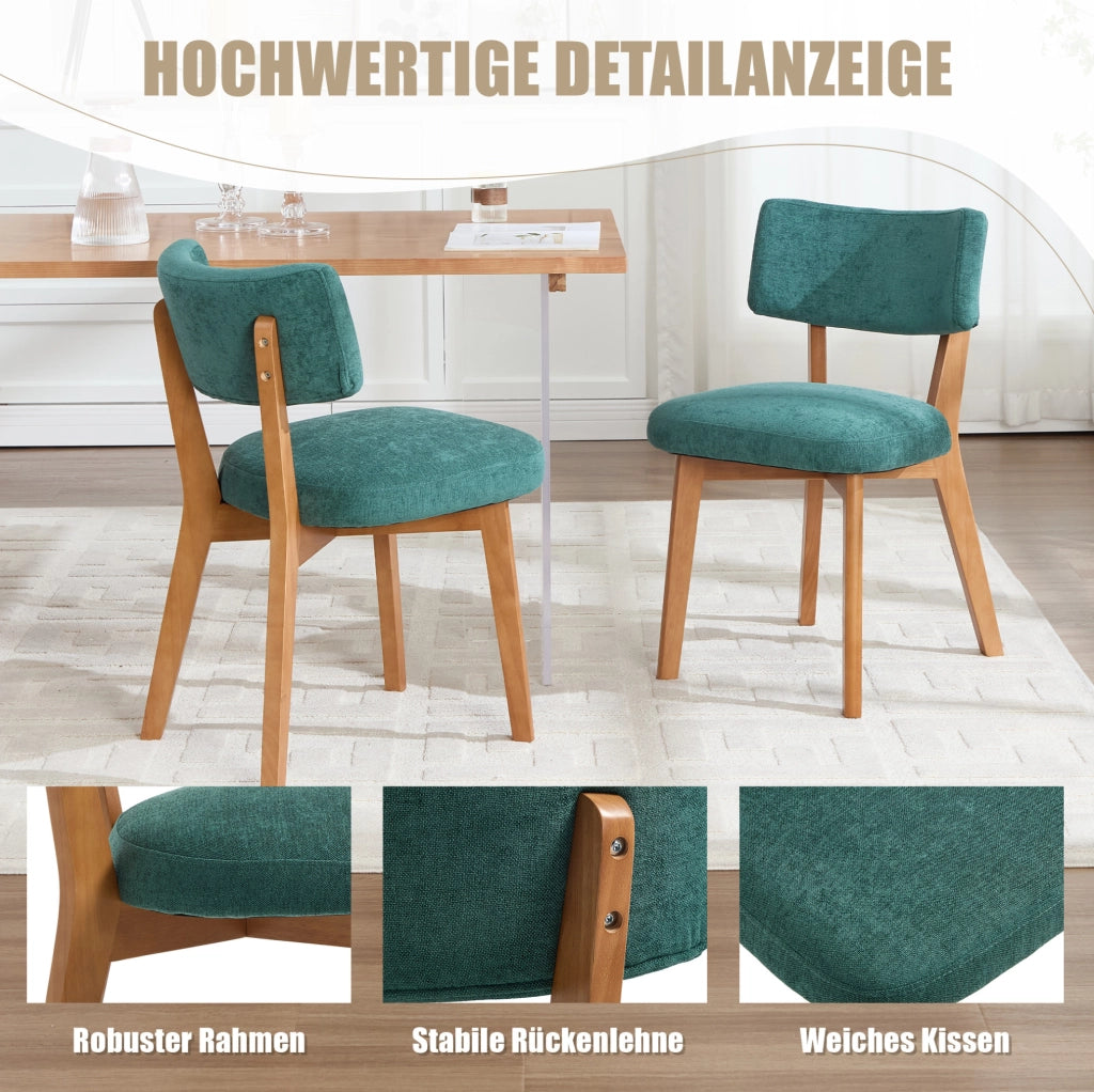 SEDIA da pranzo Set da 2 pezzi 54,5x47x77 cm Legno Verde