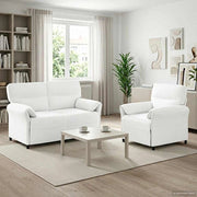Set di divani 2 pz Bianco Tessuto 3424854