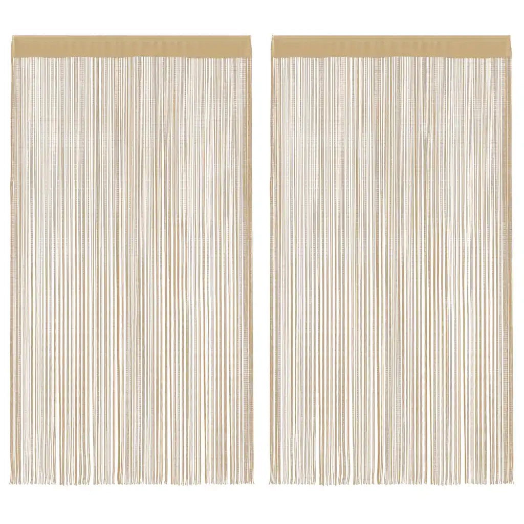 2 Pz Tende a Fili 140x250 cm Beige 132405